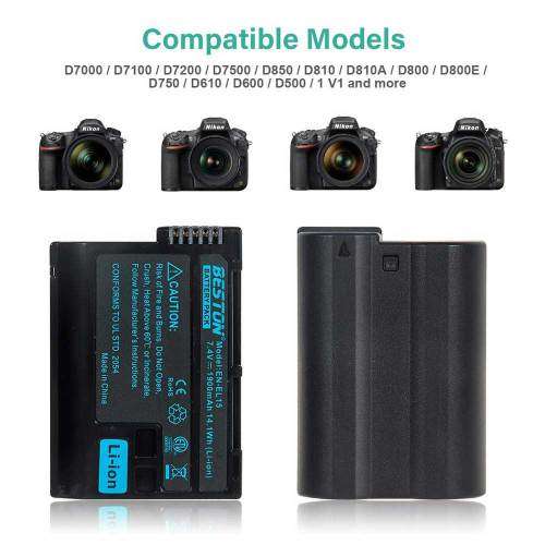 Beston Dual Charger with EN-EL15 Batteries- (NIKON)