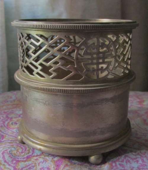 Vintage Shanghai Tang Silver Plated Bottle Holder Coaster
