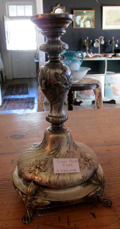Ornate Silver Plated Candlestick