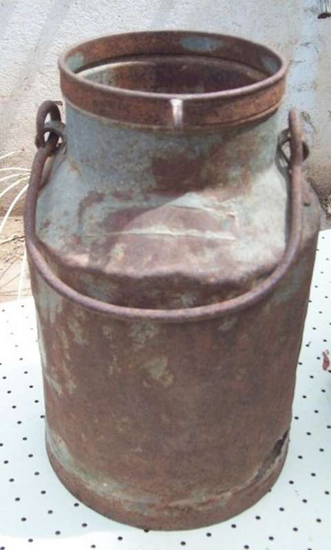 OLD BATTERED MILK CAN - R175.00 (MEDIUM)