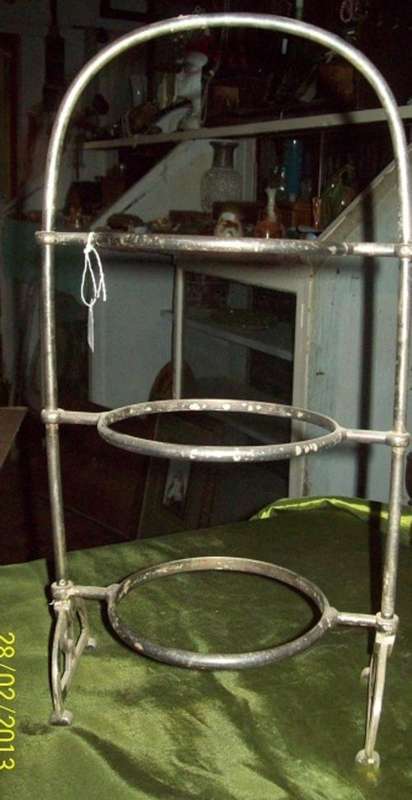 SILVER PLATE 3 TIER CAKE STAND - ROYAL HOTEL OR RAILWAYS - R300.00