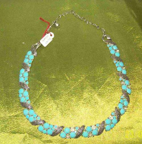 Blue Stone Choker Necklace