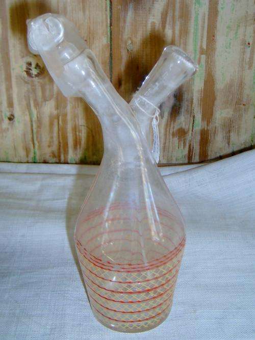 Double Neck Oil & Vinegar Decanter - UNUSUAL!!!