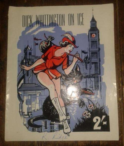 VINTAGE "DICK WHITTINGTON ON ICE' PROGRAMME - 1960's