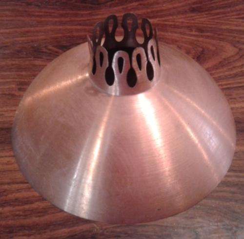 COPPER PARAFFIN LAMP CHIMNEY SHADE