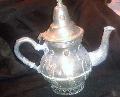 Collectible Metal Moroccan Tea Pot - Theiere Moulay Hassan Fabrication Dar El Berrad