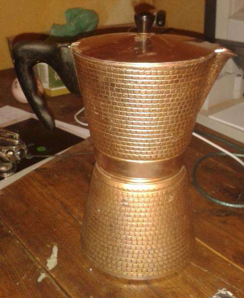 Vintage Italian made "CAFFE RAPID" Anodised Stove Top Coffee Percolator