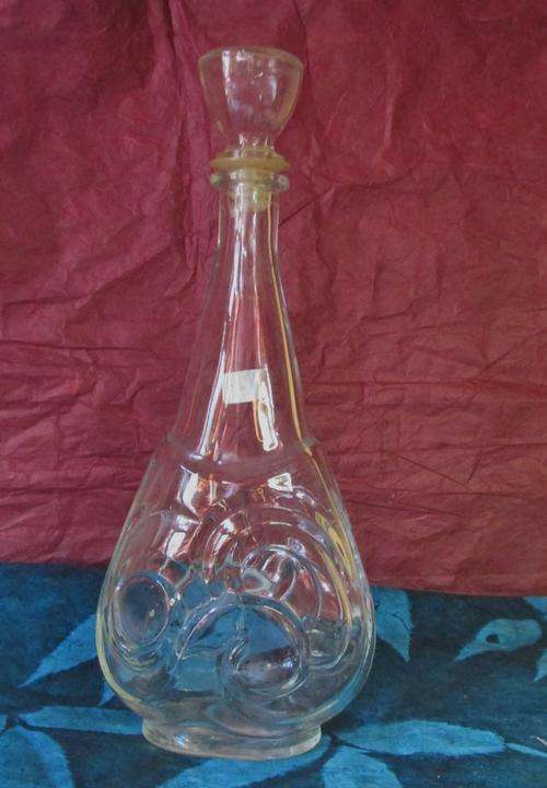 Vintage Glass Bubble Bath/Bath Oil Decanter