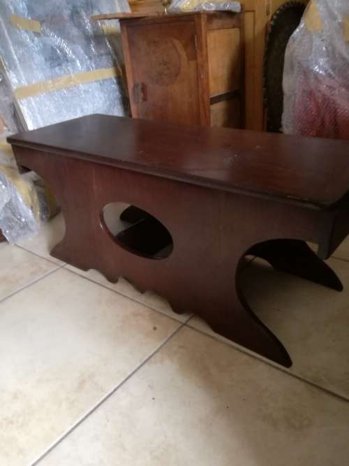 solid wooden bench