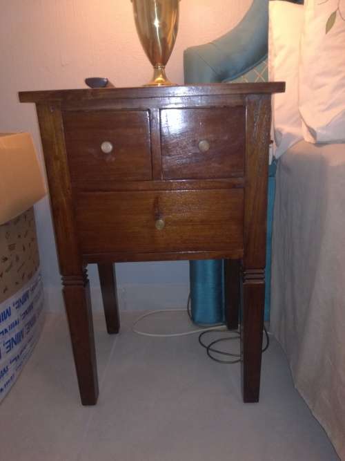 2 X solid bedside tables