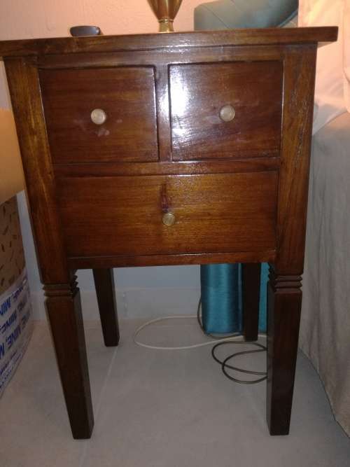 2 X solid bedside tables
