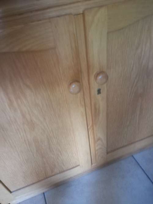 3 X solid oak wall units