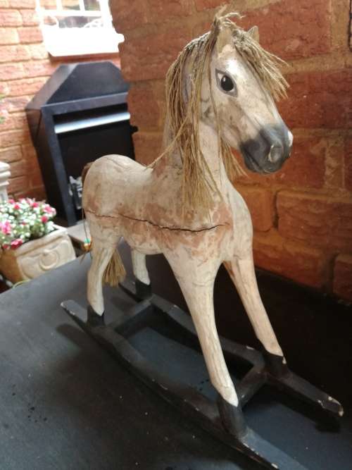 stunning vintage rocking horse