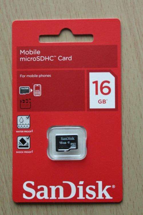 SanDisk 16GB microSDHC memory cards