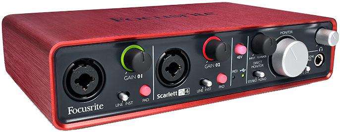Focusrite Scarlett 2i Sound Card with 2 inputs