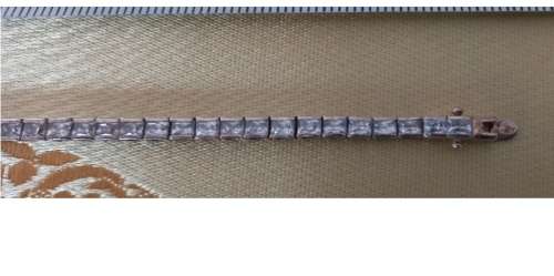 STUNNING TENNIS BRACELET SET WITH SQUARE CUT WHITE CZ IN STERLING SILVER