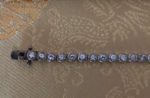 STUNNING TENNIS BRACELET SET WITH ROUND WHITE CZ IN STERLING SILVER