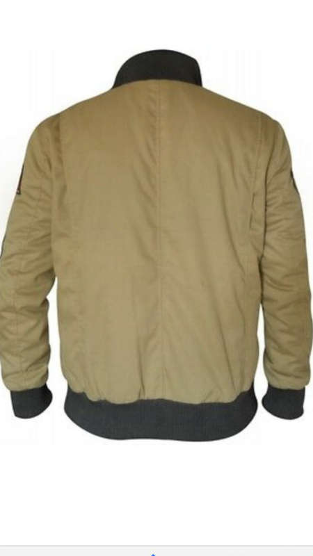 Fury Brad Pitt Tanker Style WWII US military Khaki real cotton jacket
