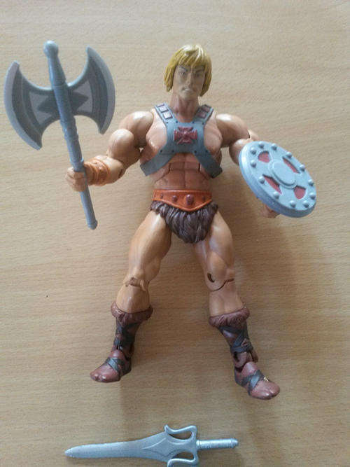 MOTU Classics He-man loose with accessories.