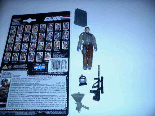 GI Joe Bullhorn Mint Loose Complete with Filecard