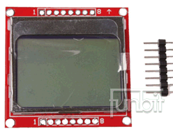 84x48 LCD Display Module with White backlight for Arduino, AVR, PIC or STM32
