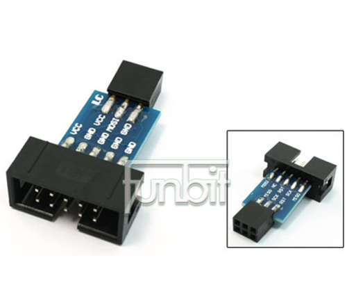 10 Pin to 6 Pin ISP Adapter Board for ATMEL AVRISP USBASP STK500