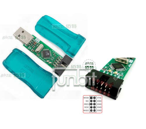 USBASP USBISP Programmer with cable for Atmel ATMEGA, Arduino and 8051