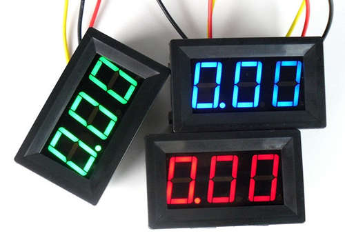 0-30V DC 3 Digit 0.56" LED Mini Panel Voltmeter (RED)