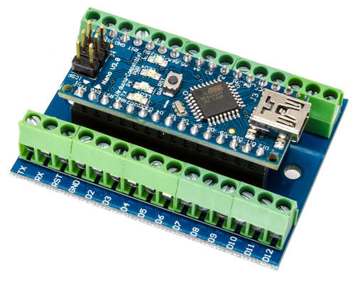 NANO COMBO; Arduino Nano V3.0 (Compatible) + Terminal Adapter Board for Arduino Nano V3.0