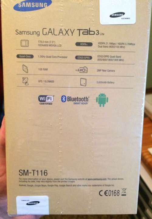 White Samsung Galaxy Tab3 7"