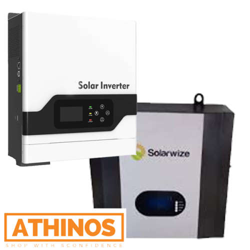 3000VA Hybrid Inverter and 2.9KWh 24V Lithium Ion Battery Pack
