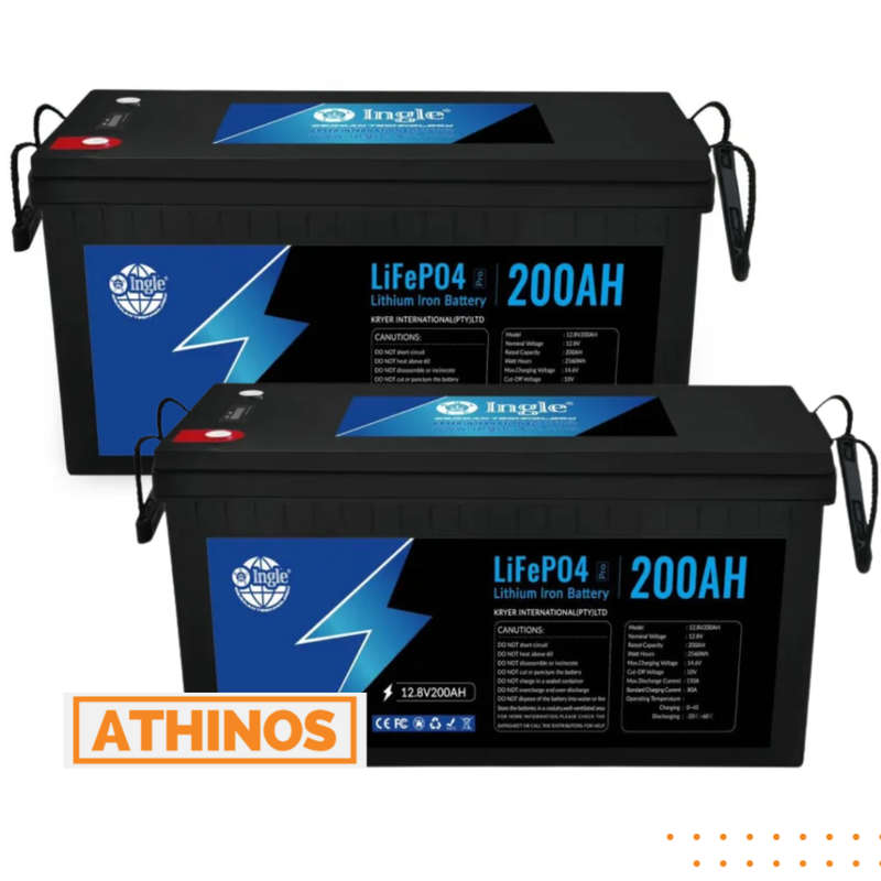 2 x 12.8V 200AH LiFeP04 ingle Lithium Iron Battery