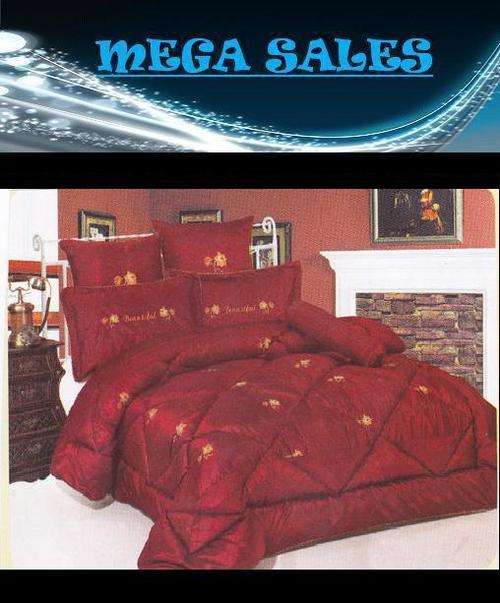 7 PCE ELEGANT QUILTED/COMFORTER SET - DOUBLE
