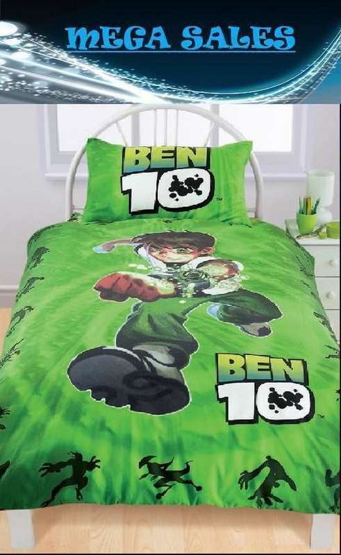 KIDS BED LINEN - BEN 10 DUVET SET - SINGLE BED