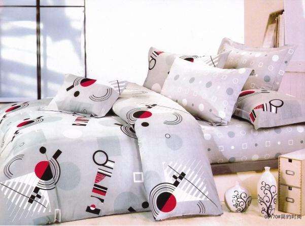6 PCE COTTON BLEND DUVET COVER SETS - DOUBLE BED SIZE