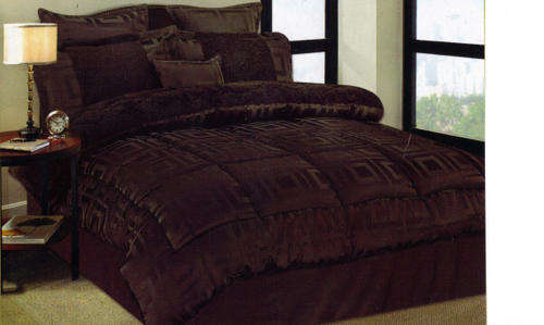 SPECIAL 7 PCE TOP QUALITY FAUX FUR QUILTED/COMFORTER SET - DOUBLE