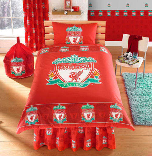 KIDS BED LINEN - LIVERPOOL - SOCCER - FOOTBALL - DUVET COVER - THREE QUARTER BED SIZE