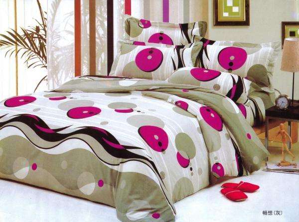 6 PCE COTTON FEEL DUVET COVER SETS - DOUBLE BED SIZE