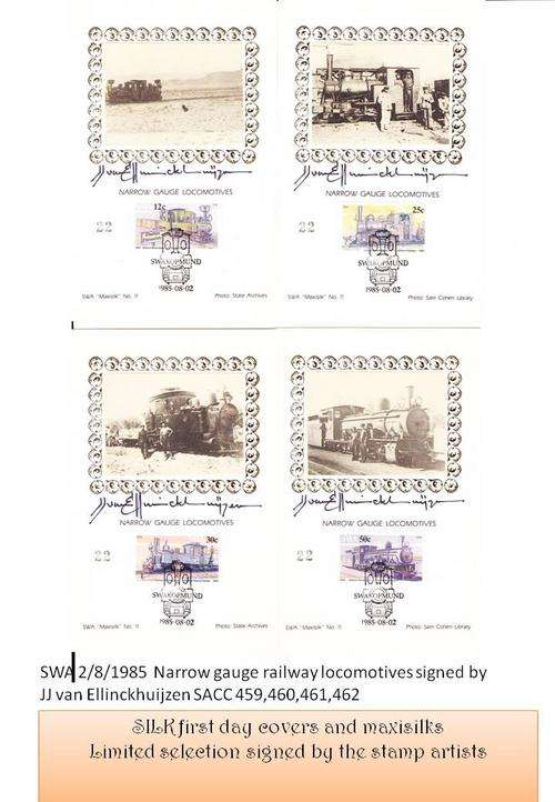 Maxisilk x 4 SWA Narrowgauge Railway signed by artist