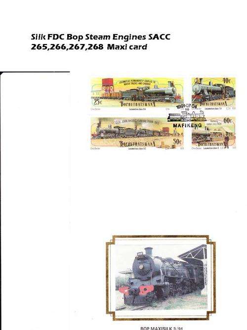 Silk Maxicard Bop Steam Engines SACC 265,266,267,268 04/07/1991