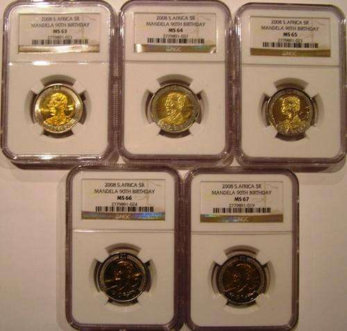 NICE SET OF 2008 MANDELA COINS //NGC//