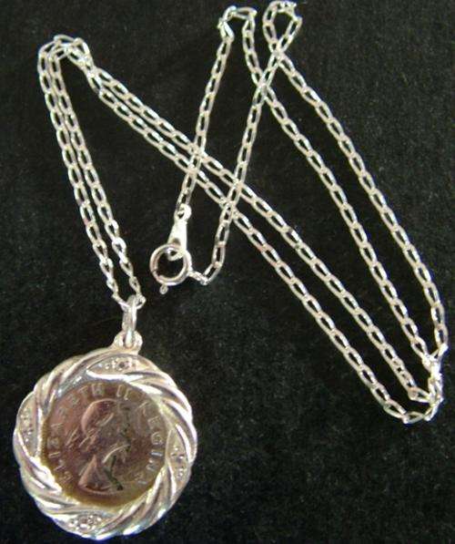 SUPER NICE GIFT ,,STERLING SILVER PENDANT,CHAIN AND TIEKIE