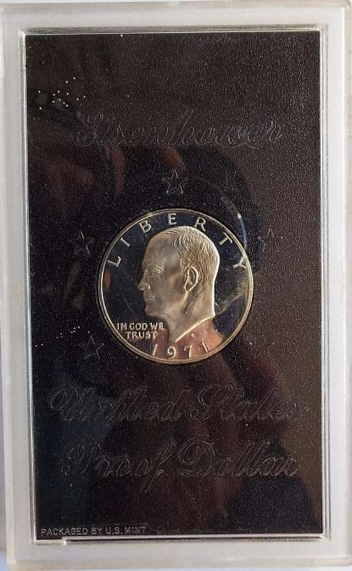 USA 1971 Silver Proof Eisenhower Silver One Dollar ,rare year