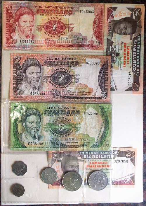 COLLECTION OF swaziland coins and notes