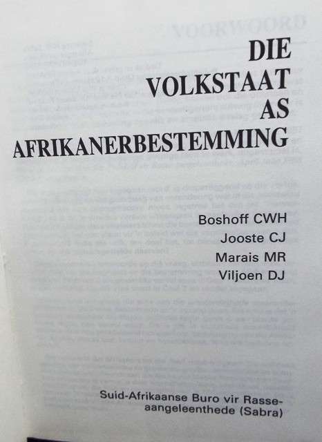,,SKAARS AFRICANA ,,,DIE VOLKSTAAT