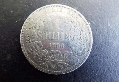 1896 zar  shilling silver coin