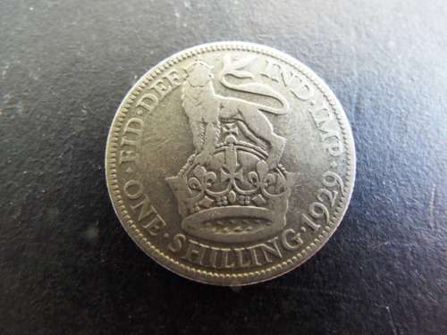 1929 ONE SHILLING silver  coin