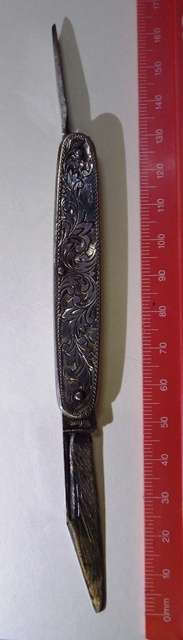 RARE Antique Sterling Silver Folding Pocket Knife