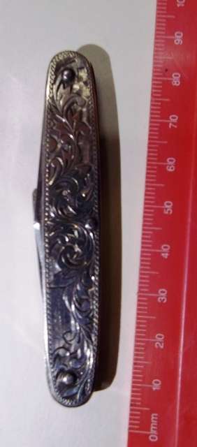 RARE Antique Sterling Silver Folding Pocket Knife