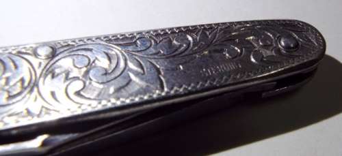 RARE Antique Sterling Silver Folding Pocket Knife